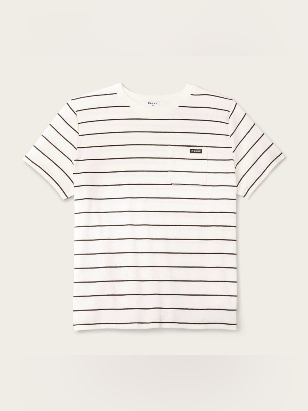 Short Sleeve Crewneck Pocket T-Shirt - Parke x Target Navy Blue Striped NEW - Picture 4 of 4